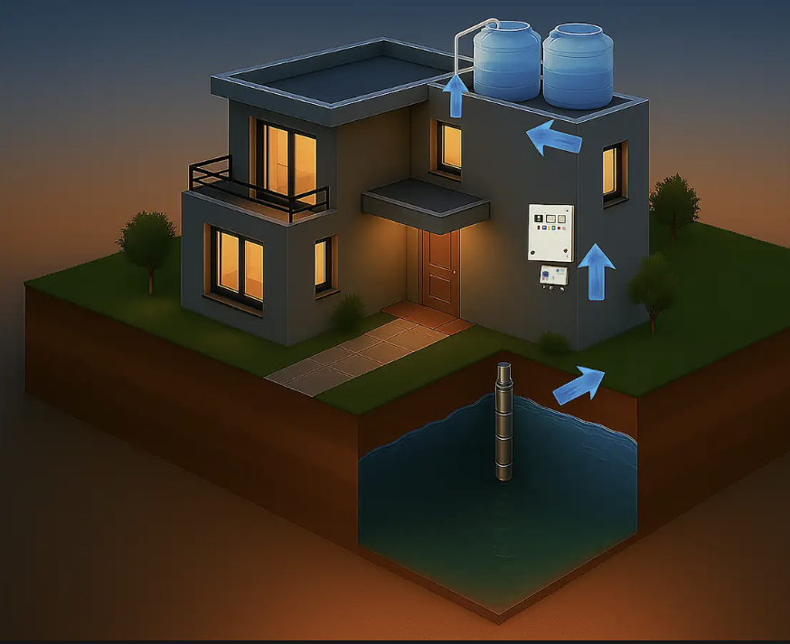 Submersible To Overhead Tank