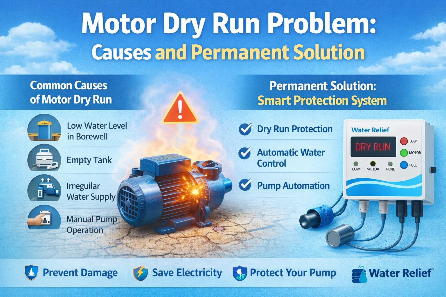 Motor Dry Run Problem: Causes and Permanent Solution