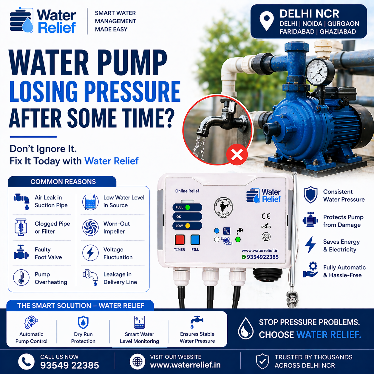 Water Pump Losing Pressure After Some Time