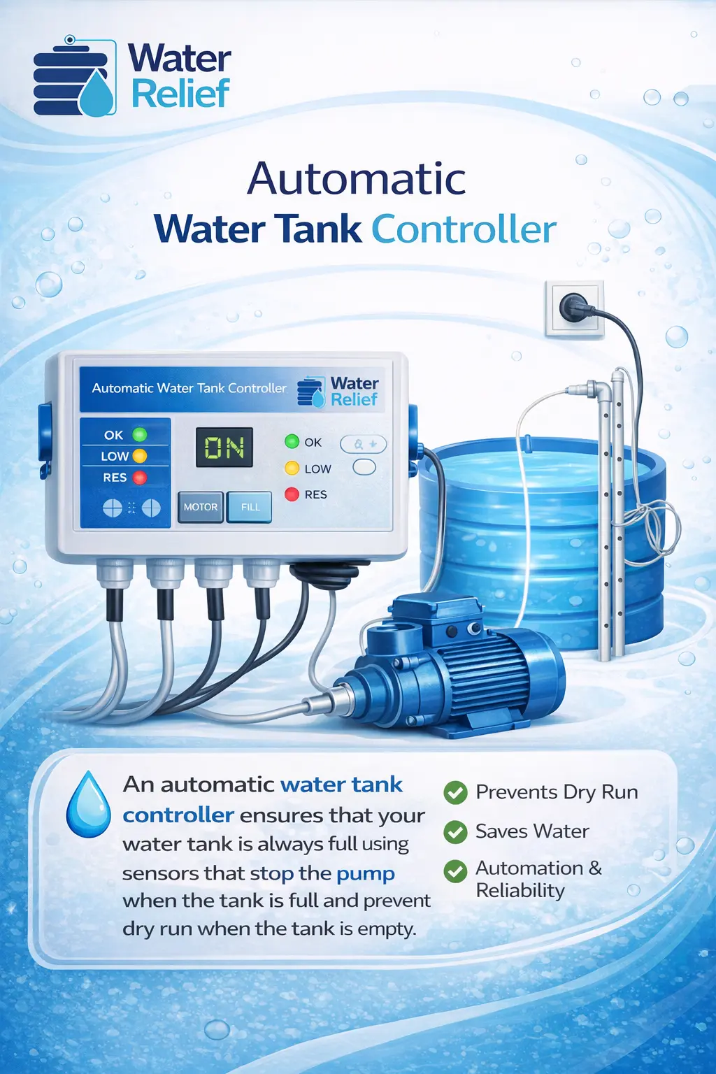 Automatic water tank controller