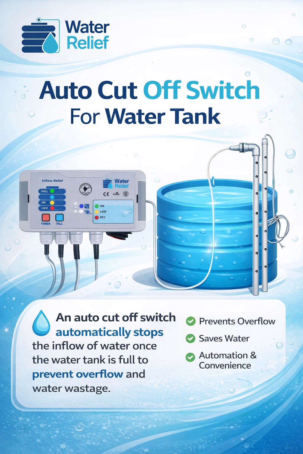 Auto Cut Off Switch for Water Tank