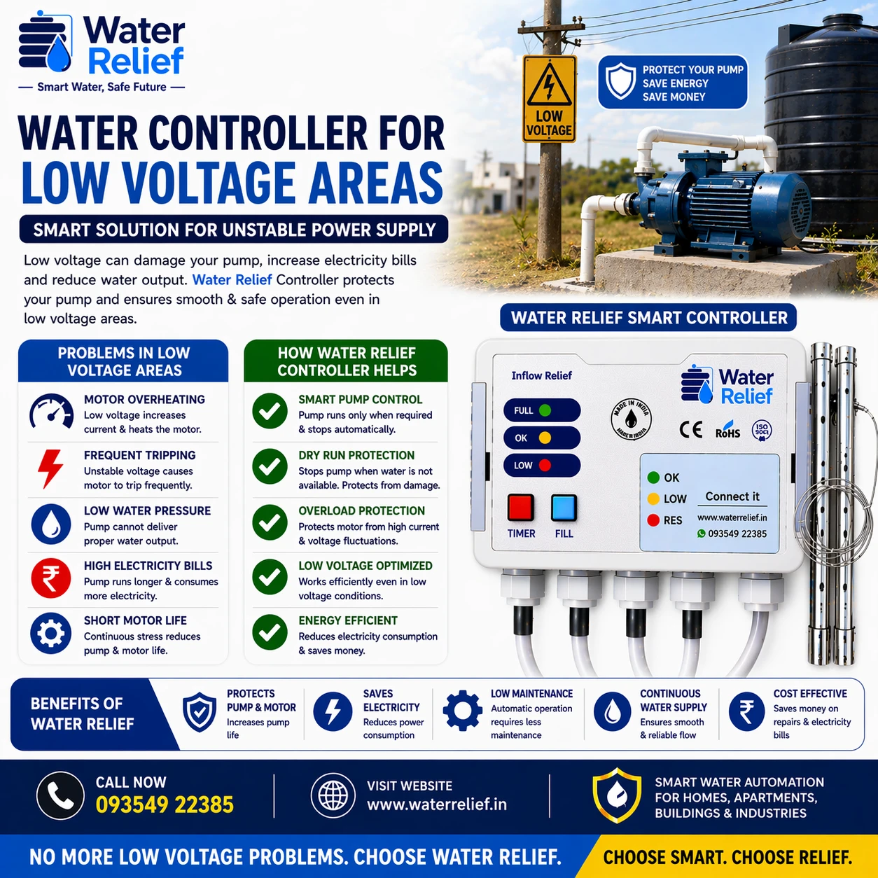 Water Controller for Low Voltage Areas