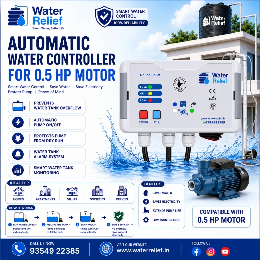 Automatic Water Controller for 0.5 HP Motor