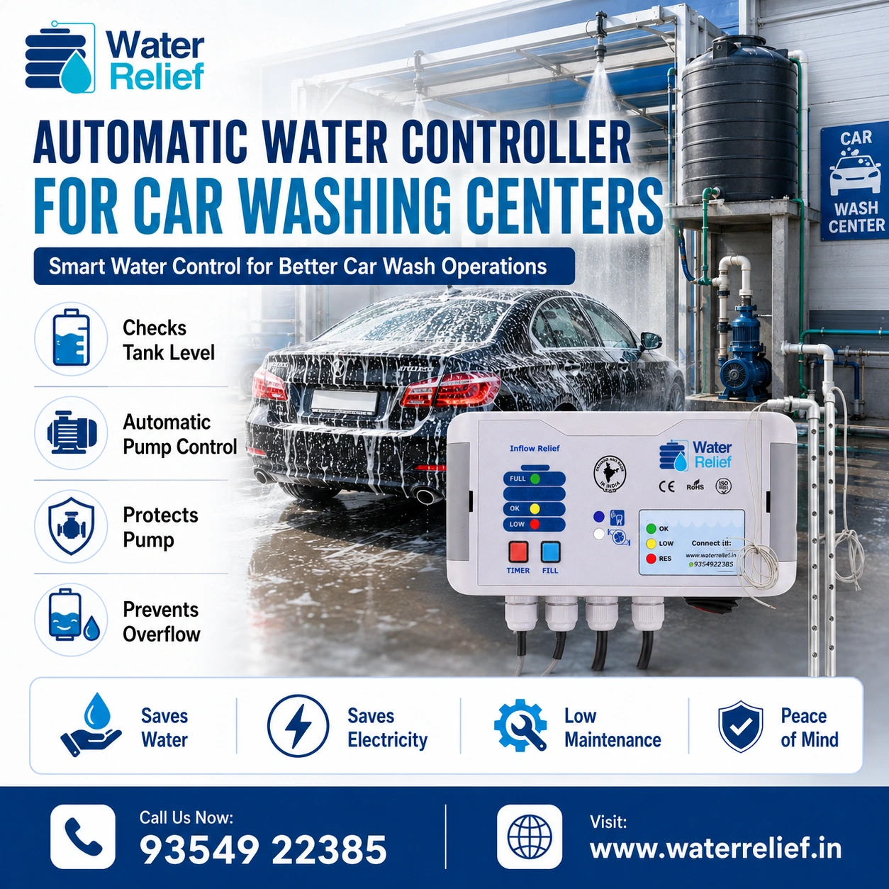 Automatic Water Controller for Car Washing Centers