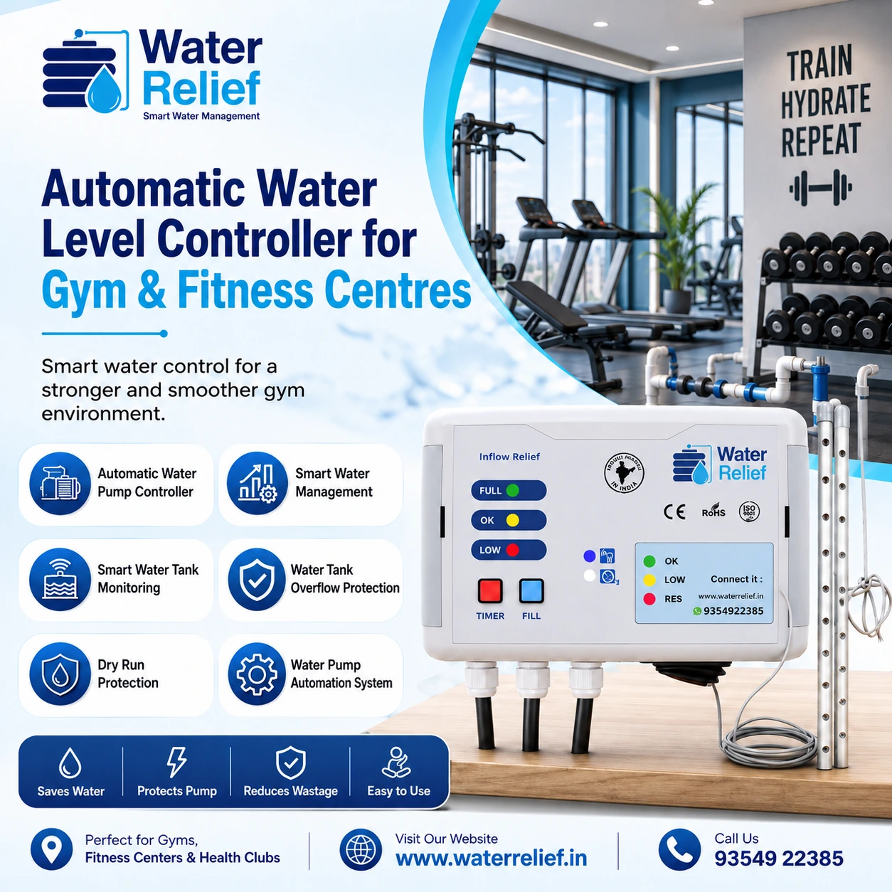 Automatic Water Level Controller for Gym and Fitness Centres