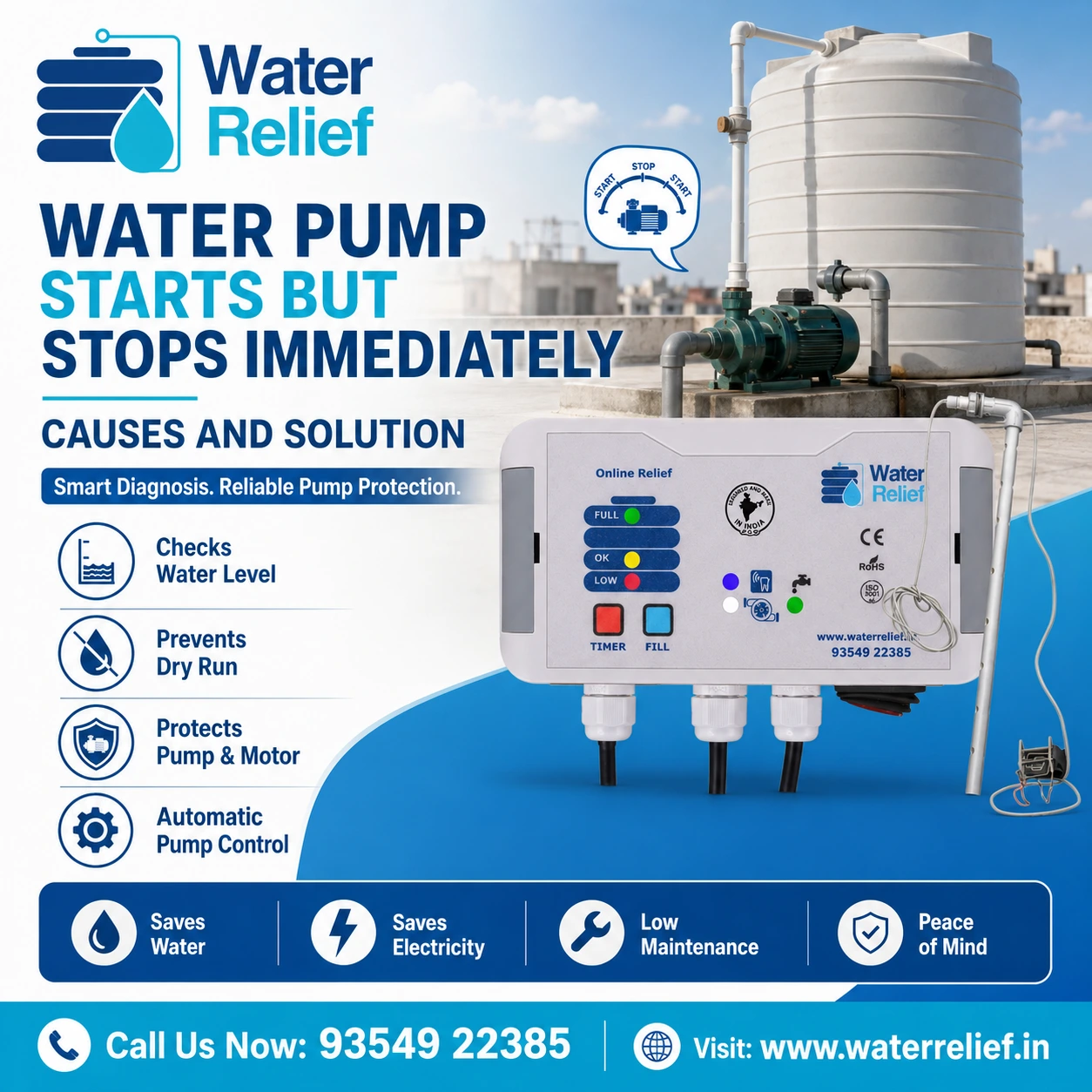Water Pump Starts But Stops Immediately