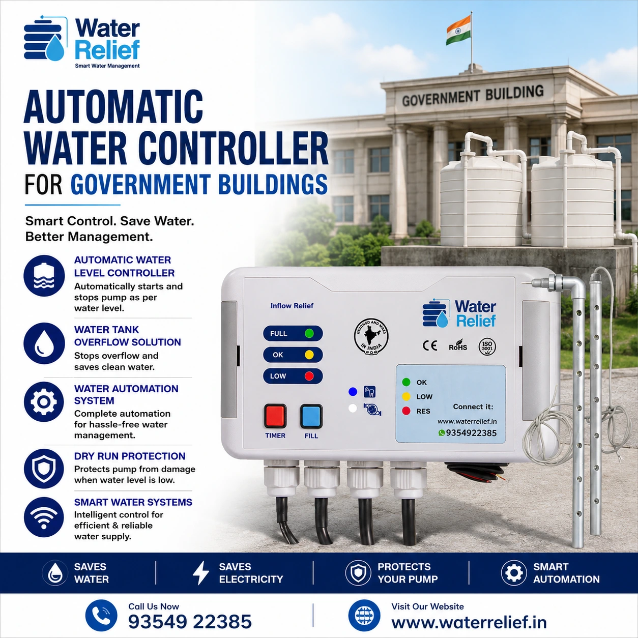 Automatic Water Controller for Government Buildings