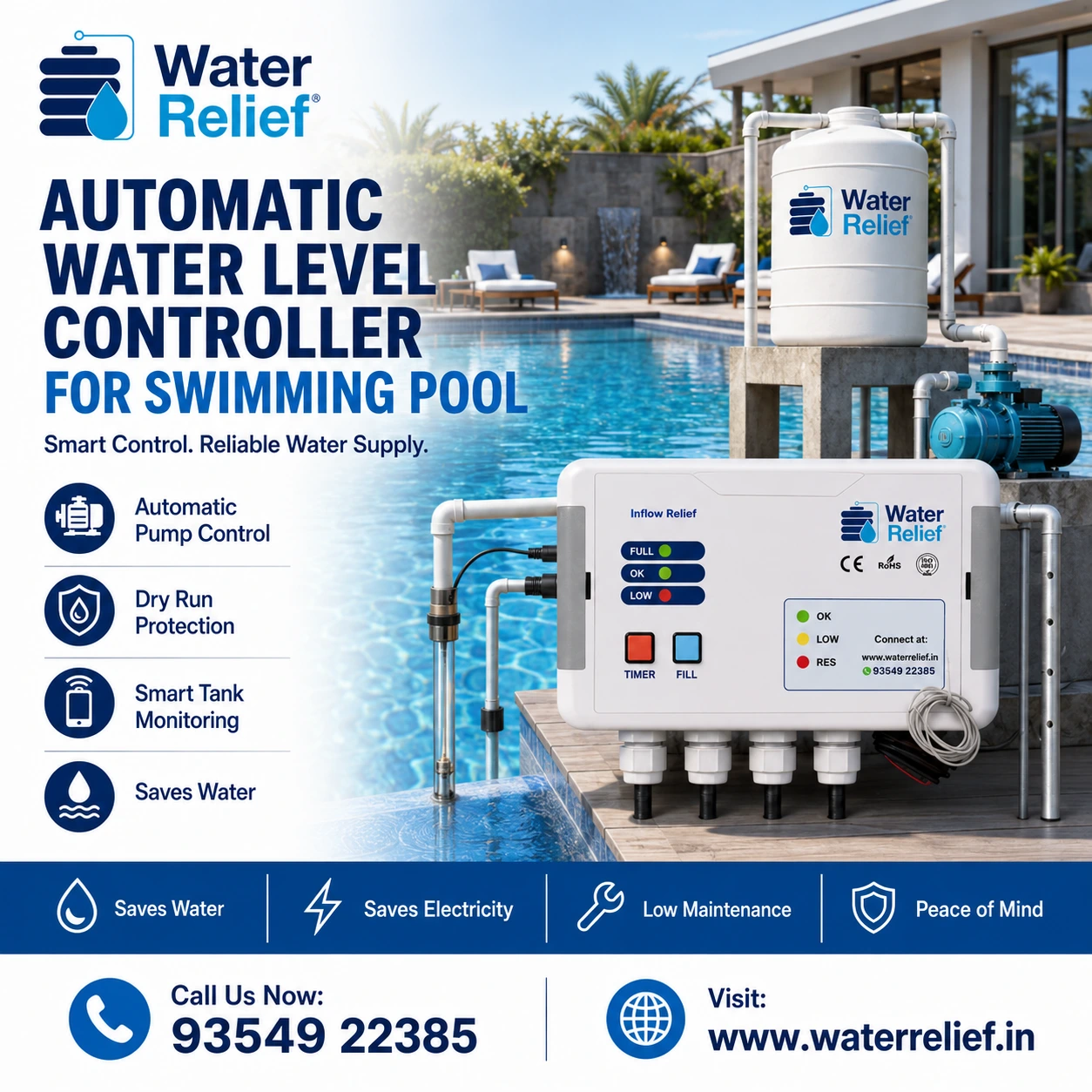 Automatic Water Level Controller for Swimming Pool