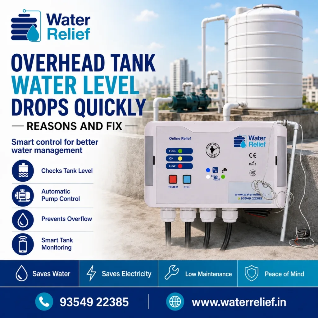 Overhead Tank Water Level Drops Quickly