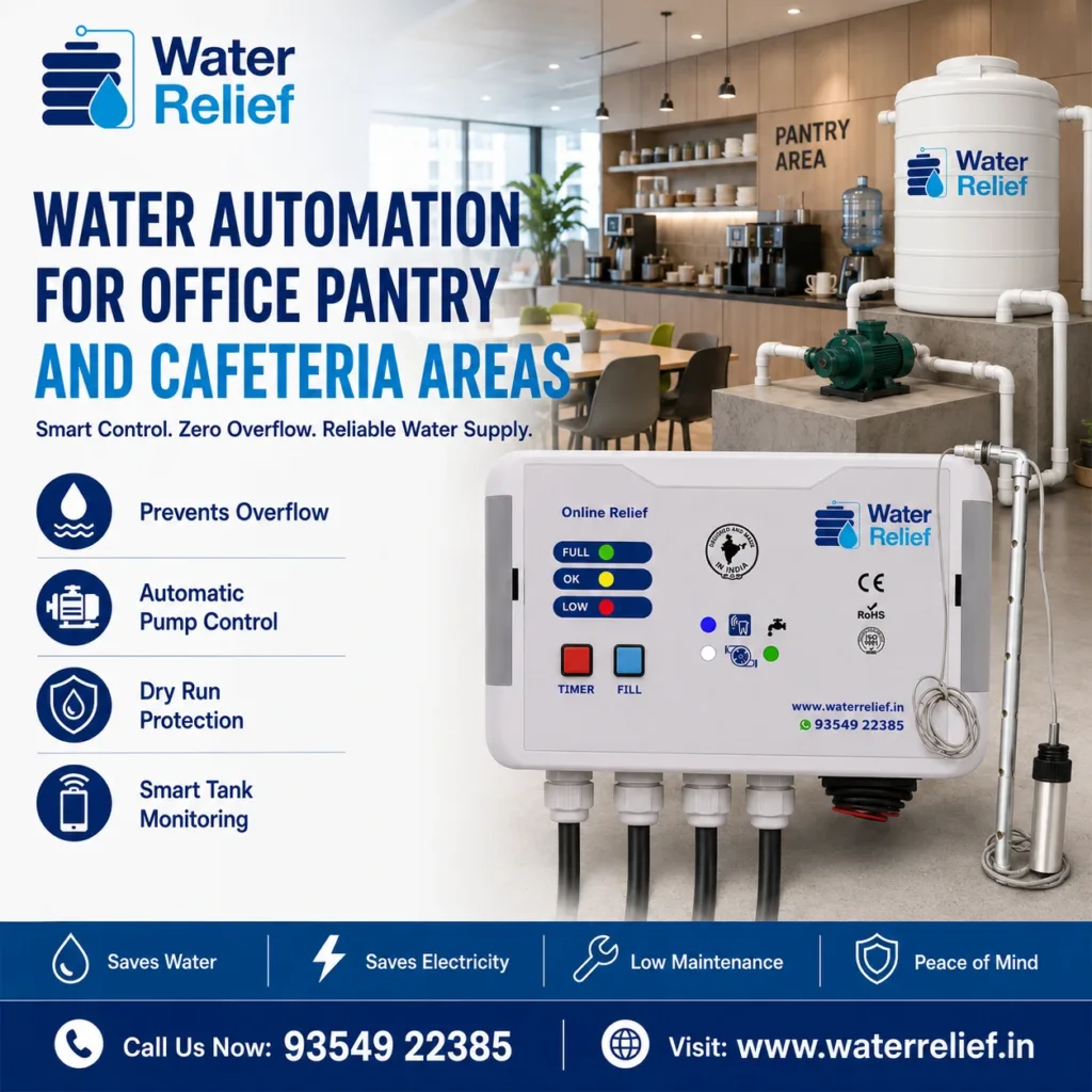 Water Automation for Office Pantry and Cafeteria Areas
