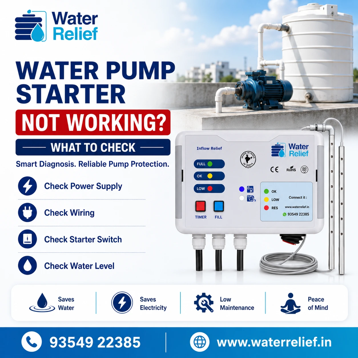Water Pump Starter Not Working