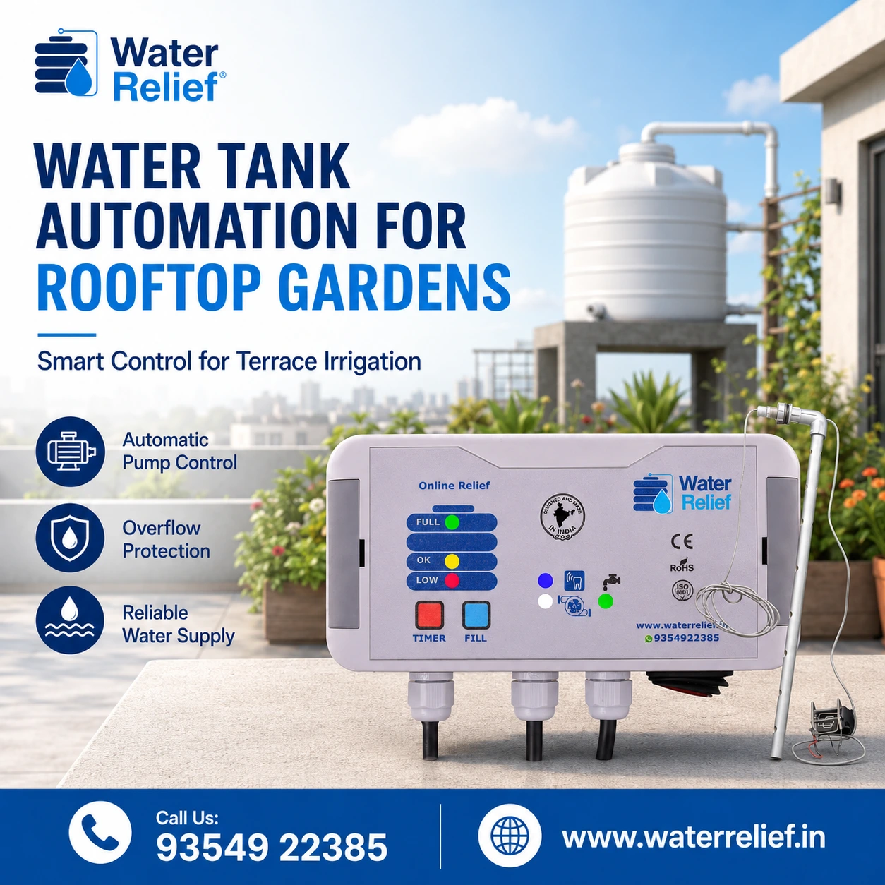 Water Tank Automation for Rooftop Gardens