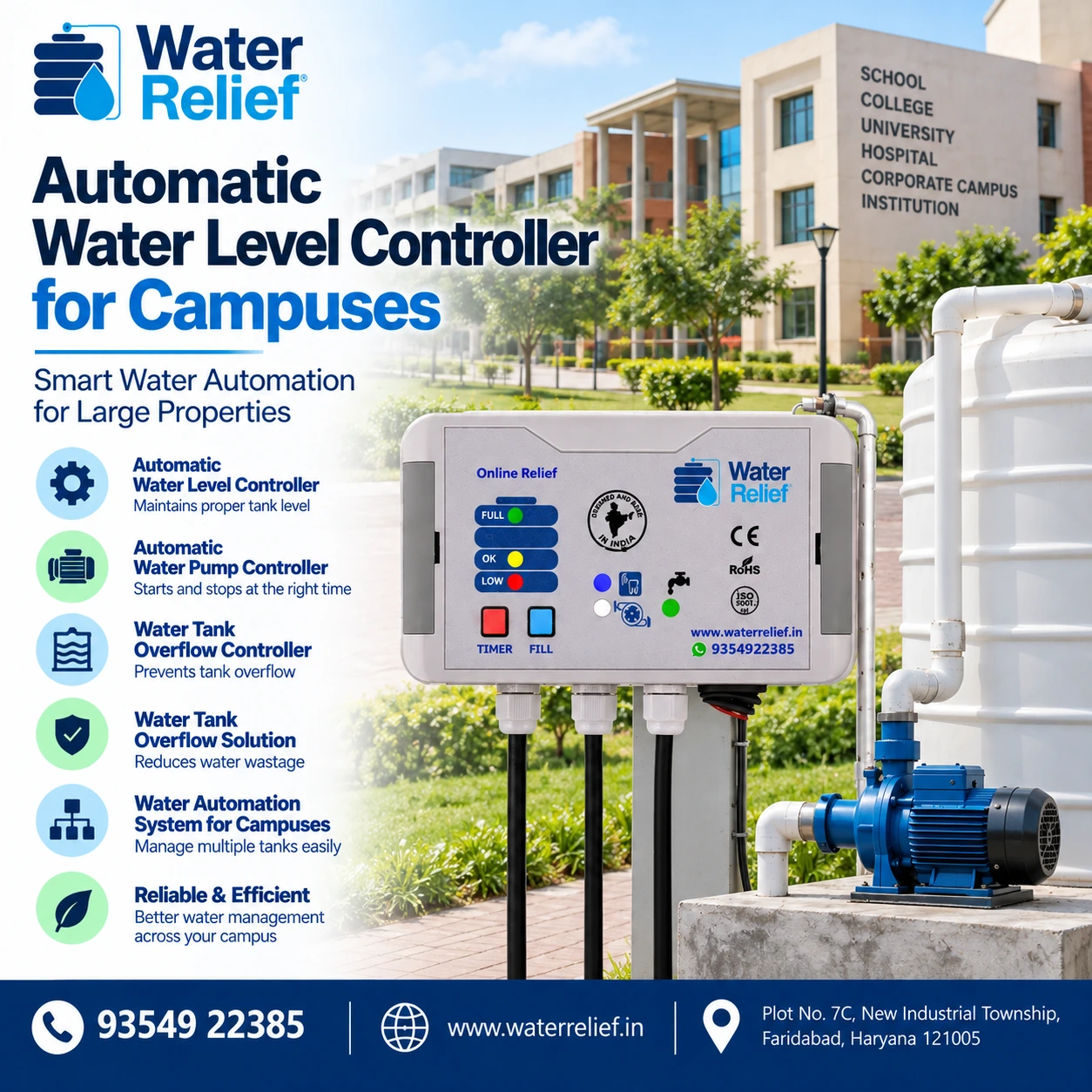 Automatic Water Level Controller for Campuses