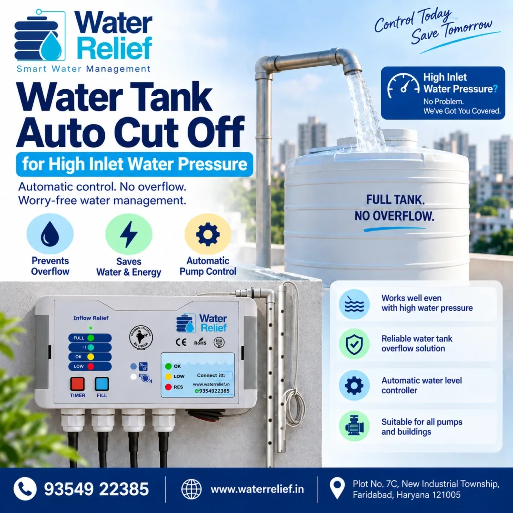 Water Tank Auto Cut Off for High Inlet Water Pressure