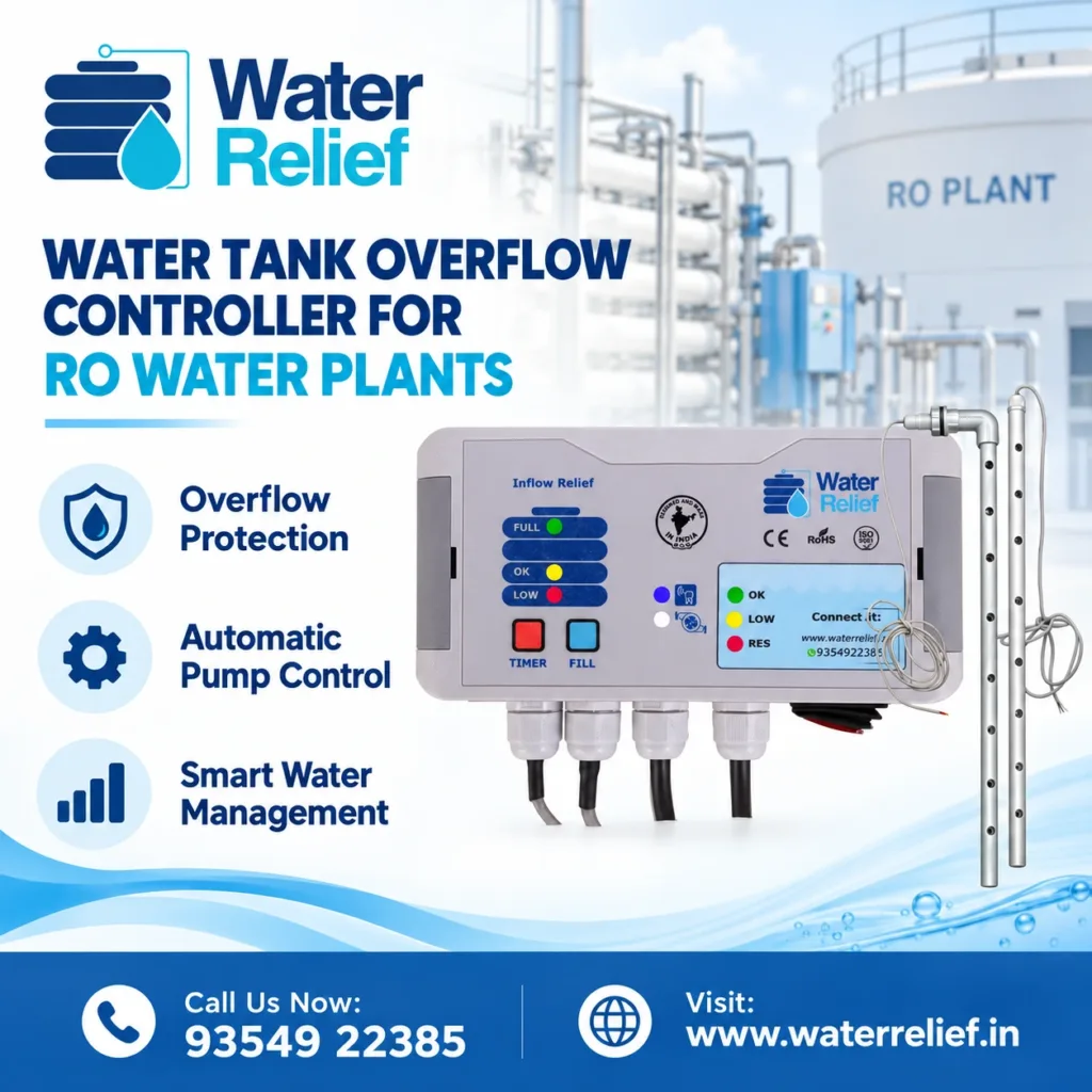 Water Tank Overflow Controller for RO Water Plants